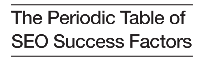 SEO Sight Banner Periodic Table of SEO Success Factors