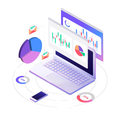 SEO Sight Laptop with Graphs