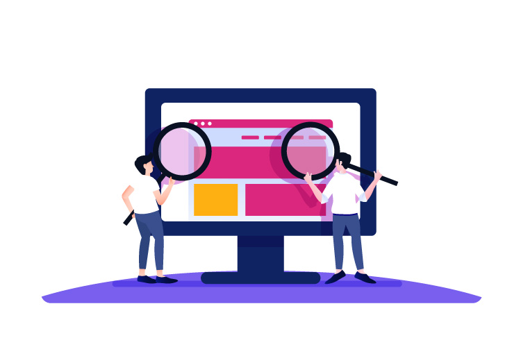 SEO Sight - Monitor Mannen Vergrootglas